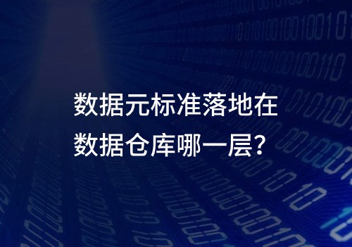数据标准|数据元标准落地在数据仓库哪一层？